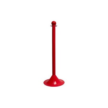 Global Equipment Mr. Chain Light Duty Plastic Stanchion Post, 41"H, Red 91505